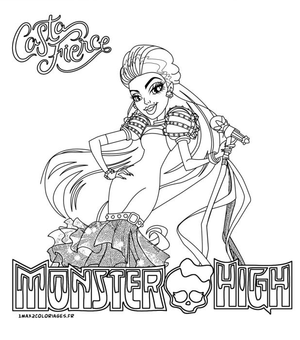 Раскраска Монстер Хай кетти Нуар