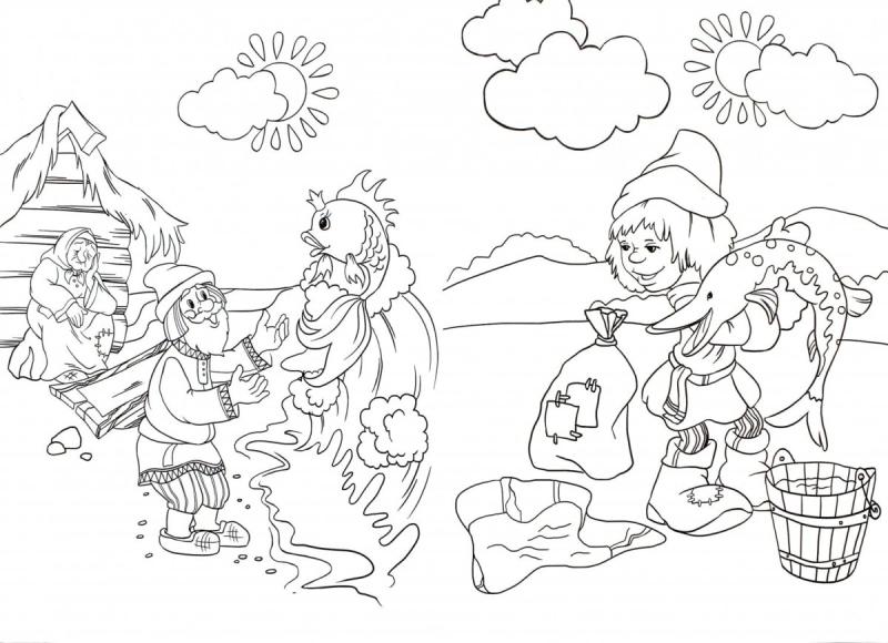 Раскраски по сказкам