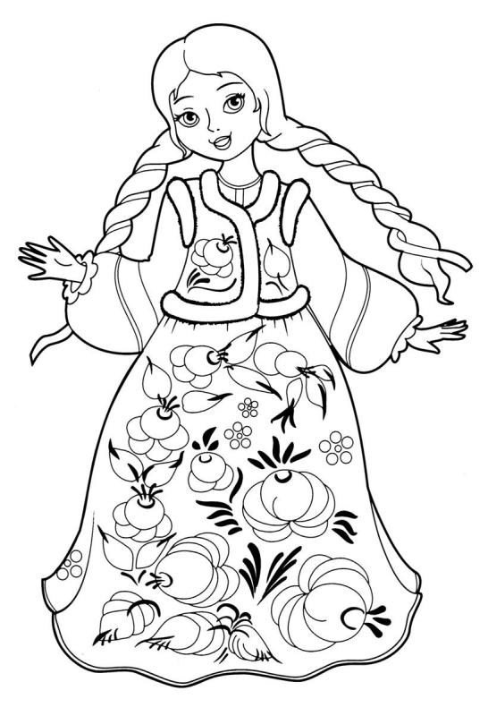 Раскраска Емеля и щука