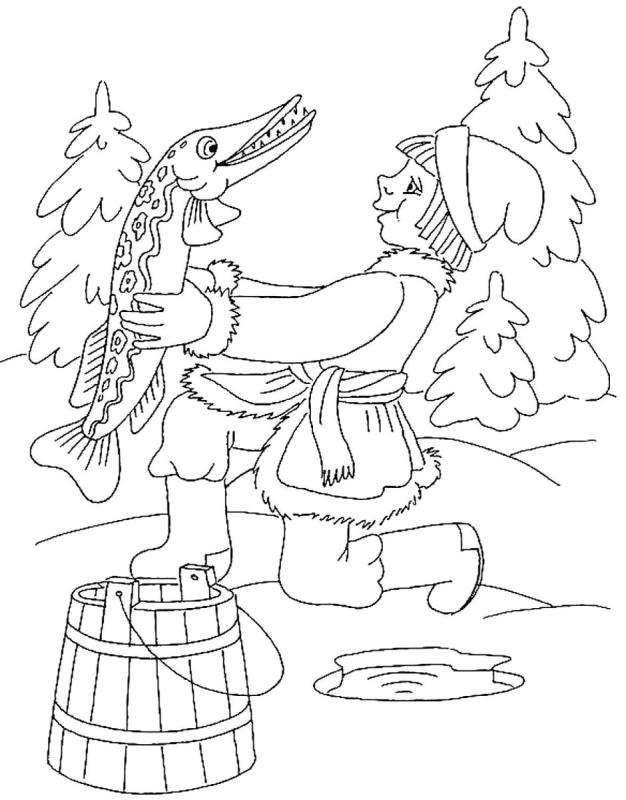 Раскраски русские народные сказки