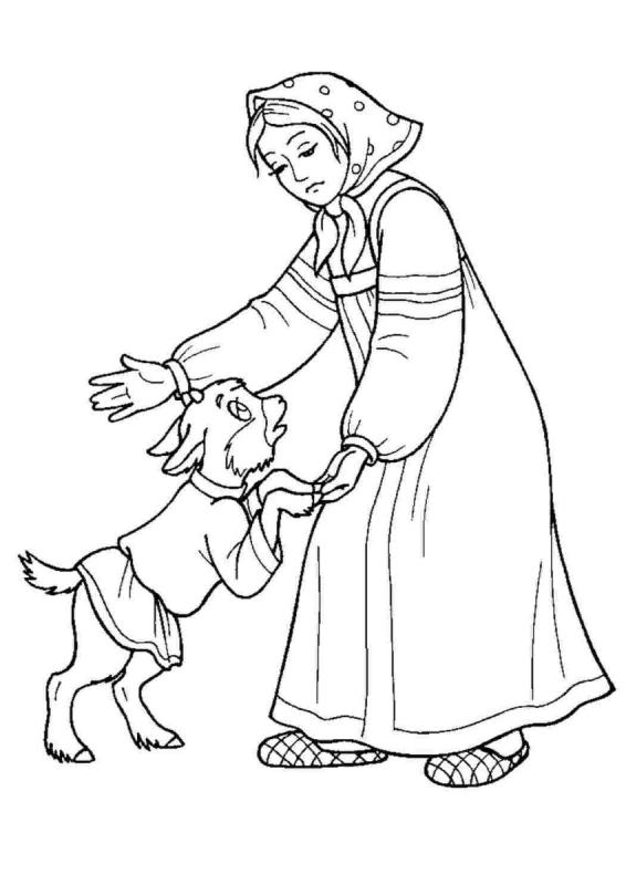 Раскраски к сказке гуси лебеди для детей