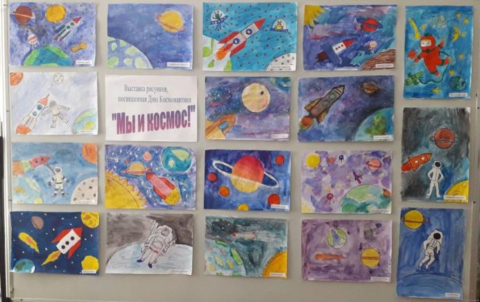 Название выставки детских рисунков ко Дню космонавтики