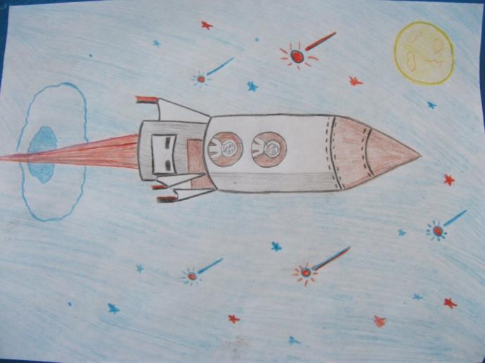 Рисование к 12 апреля