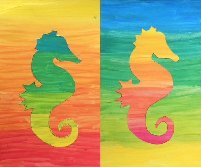 Цветовая растяжка рисунок