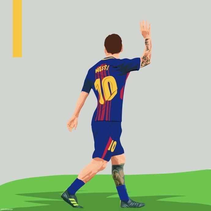 Футболист Месси портрет