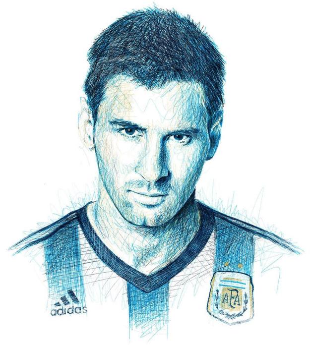 Пошаговые рисунки Месси