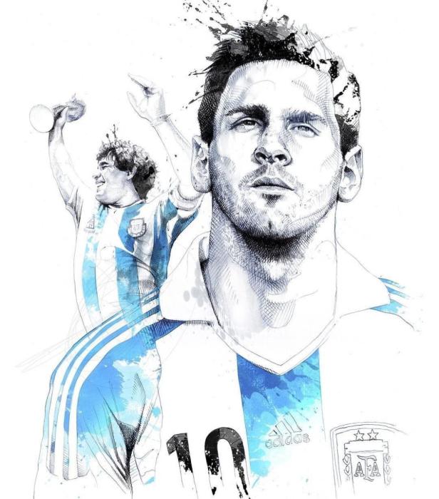 Lionel Messi иллюстрация