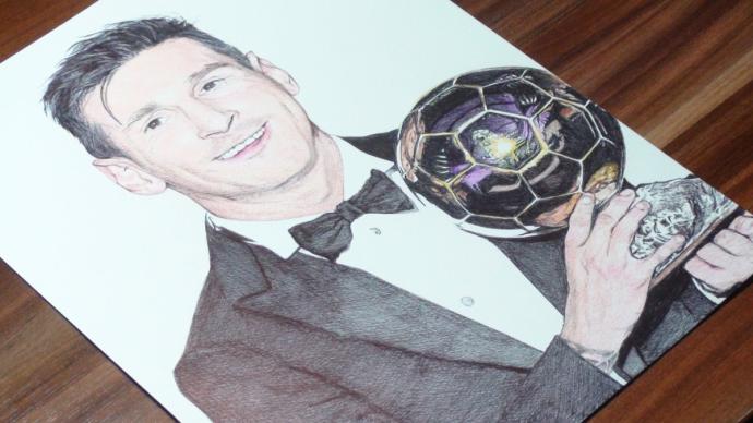 Рисунок Месси легкий