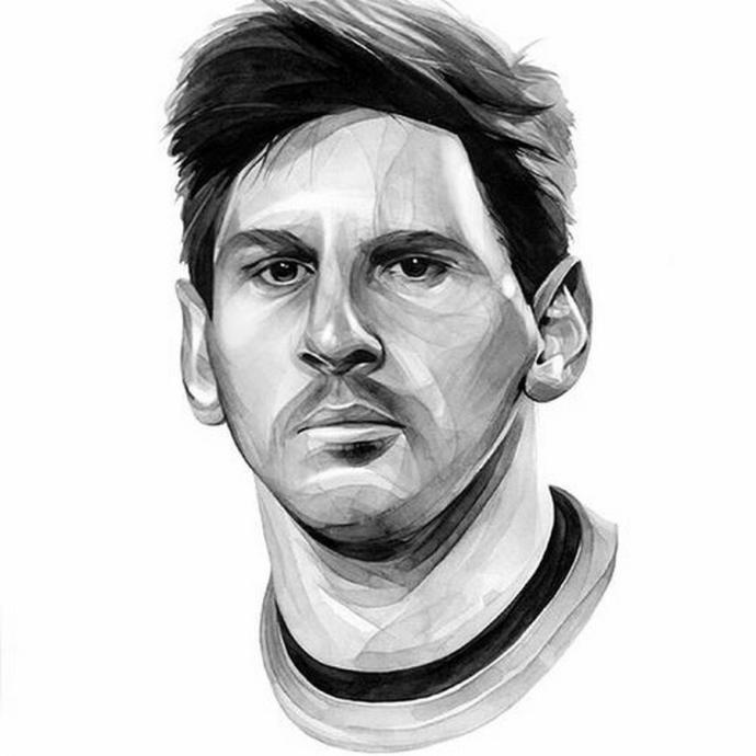 Раскраски футболистов ПСЖ Месси