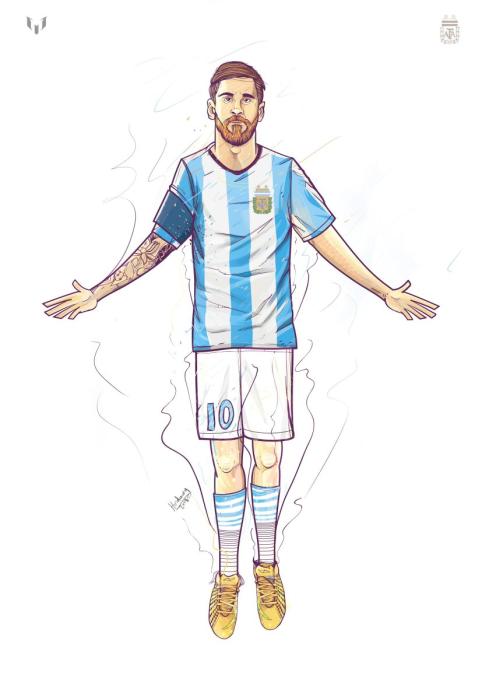 Черно белый портрет Лионеля Месси