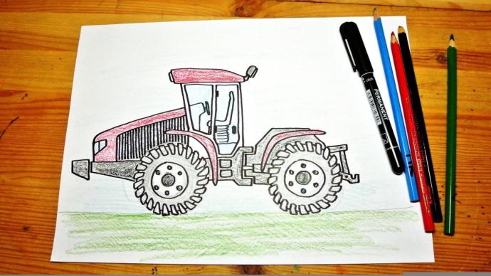 Зарисовки техники трактор