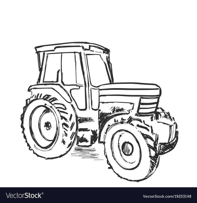 Набросок трактора