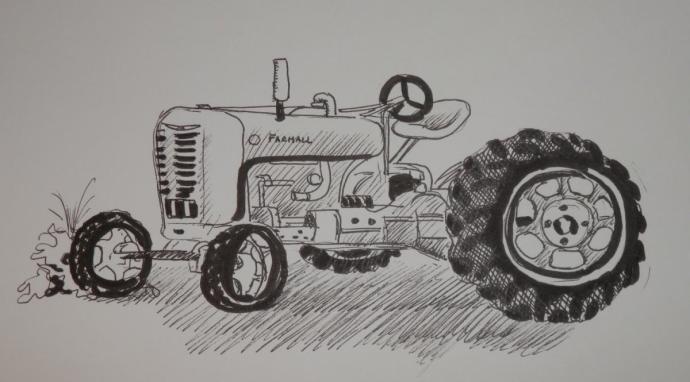 Гоночный трактор раскраска