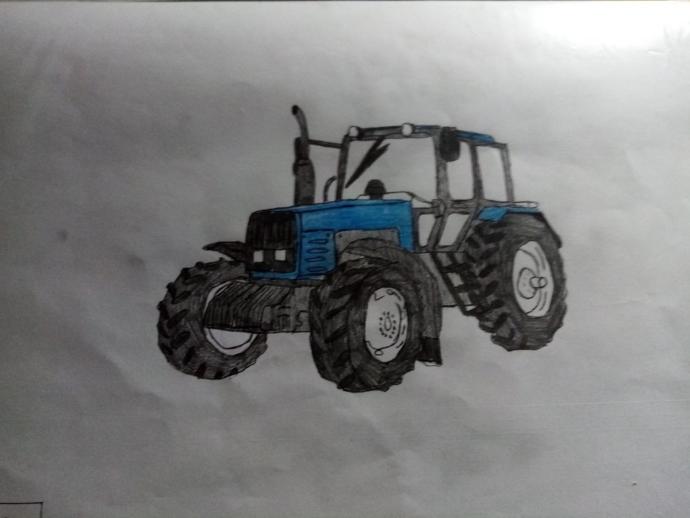 Рисовать сложный трактор