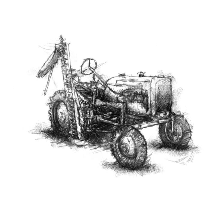 Рисунок трактора для детей простые