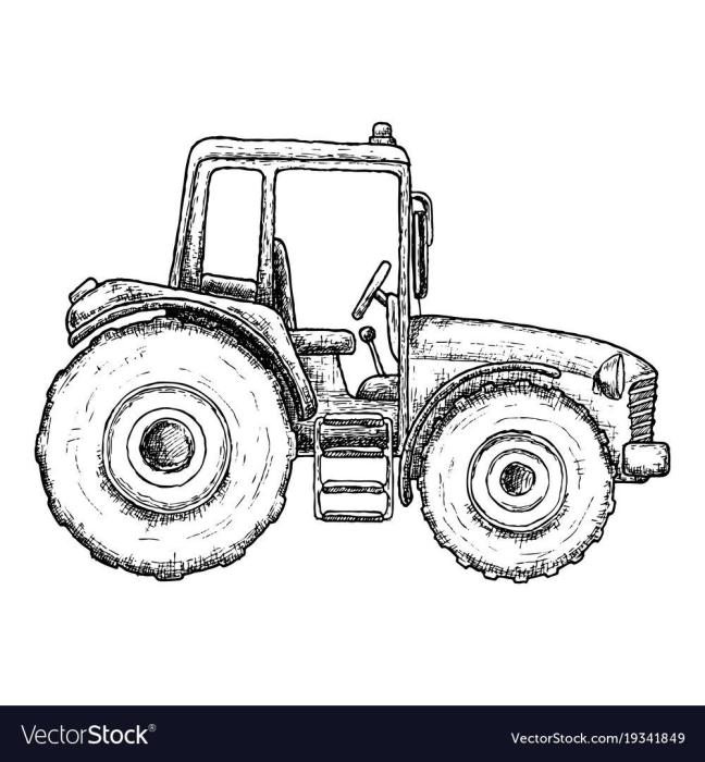 Эскиз трактора