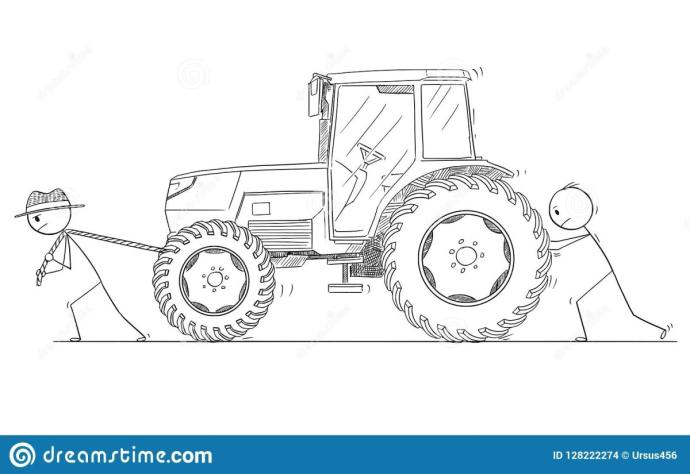 Раскраска трактор МТЗ 82 С прицепом