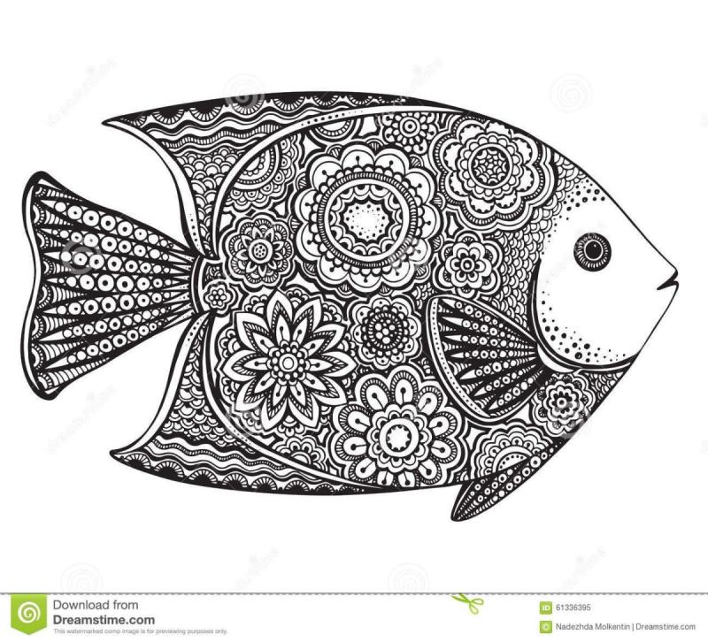 Декоративные рыбки для раскрашивания