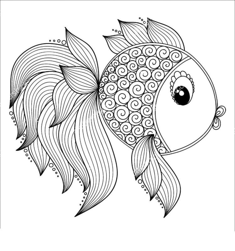 Раскраска рыбка