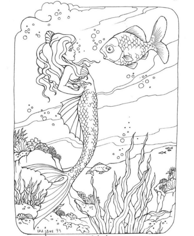 Раскраски для девочек подводный мир