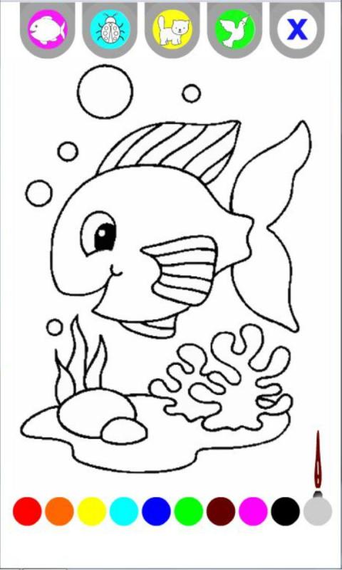 Раскраска рыбы для детей 6 лет