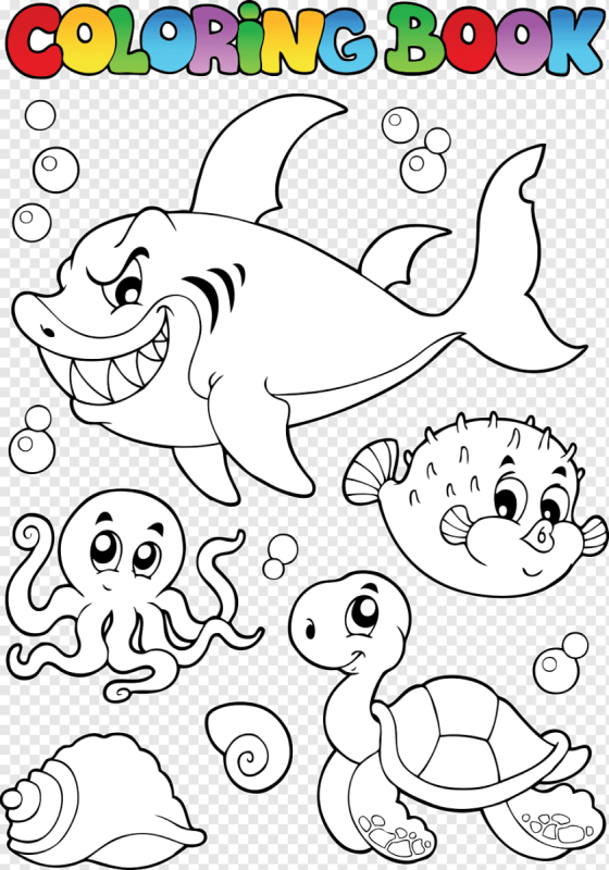 Жители моря. Раскраска