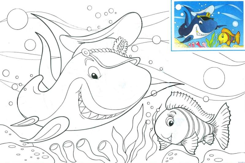 Раскраска "подводный мир"
