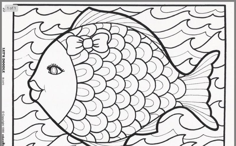 Рыба раскраска