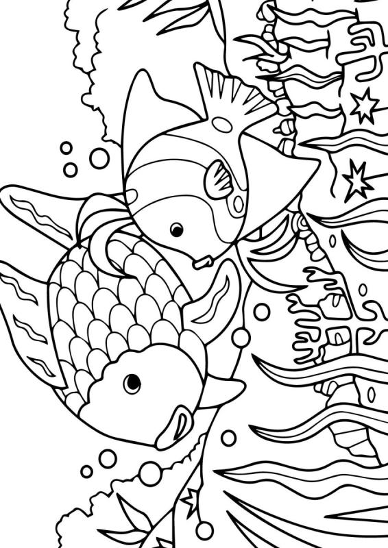 Раскраски для девочек морские обитатели