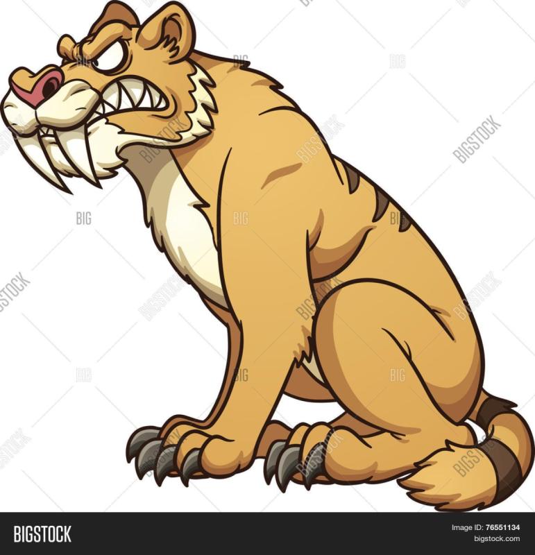 Контур тигра сбоку