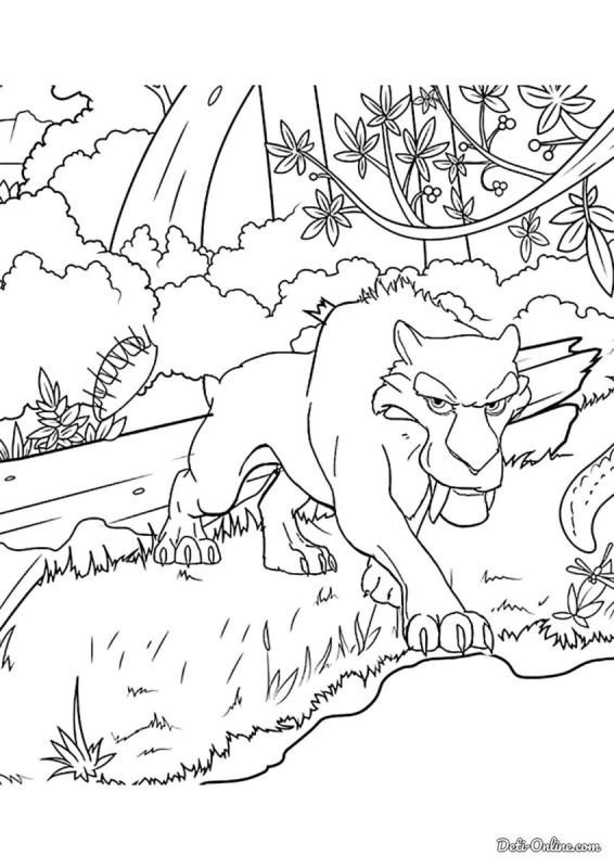 Раскраска тигра