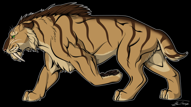 Силуэт морды Льва с открытой пастью