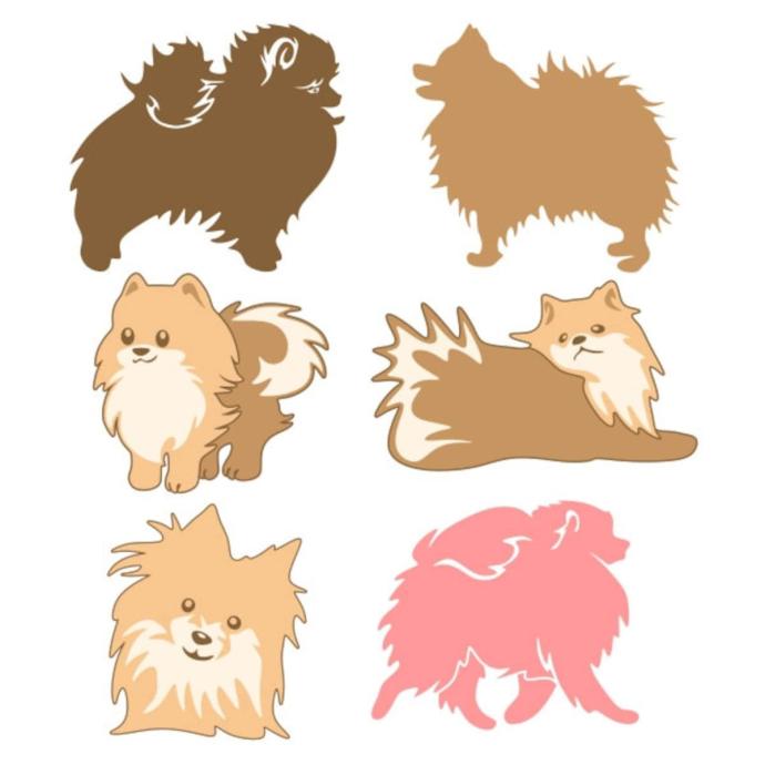 Померанский шпиц силуэт