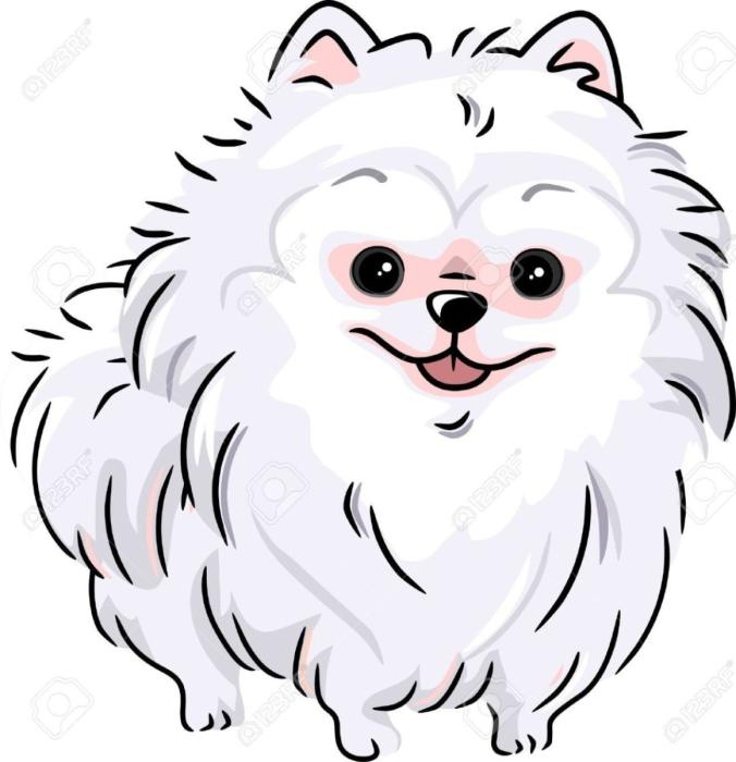 Шпиц трафарет