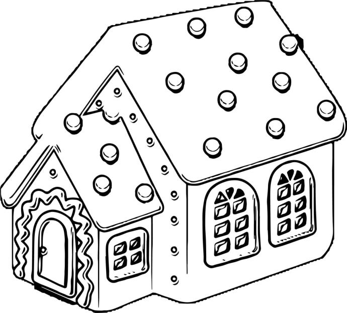 Сказочный домик раскраска
