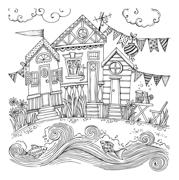 Раскраска "Пряничный домик"