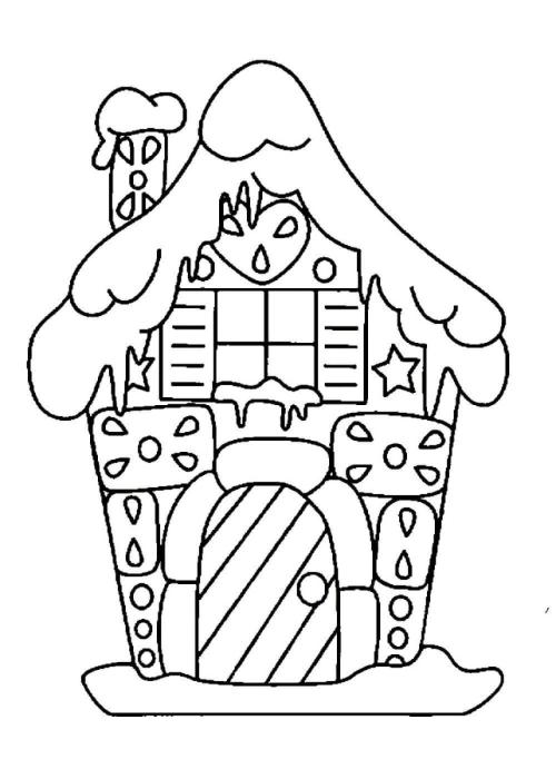Сказочный домик раскраска