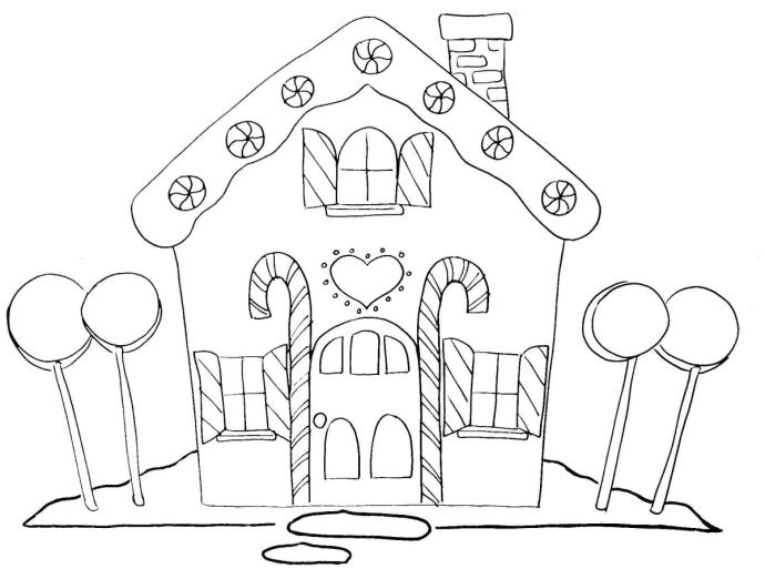 Сказочный домик раскраска