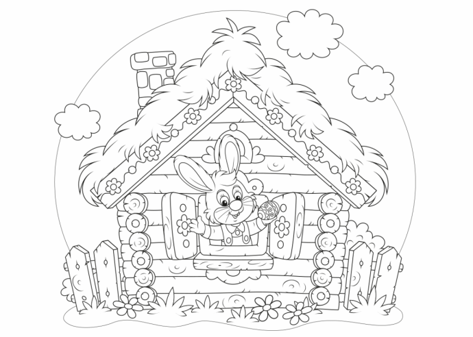 Сказочный домик раскраска73