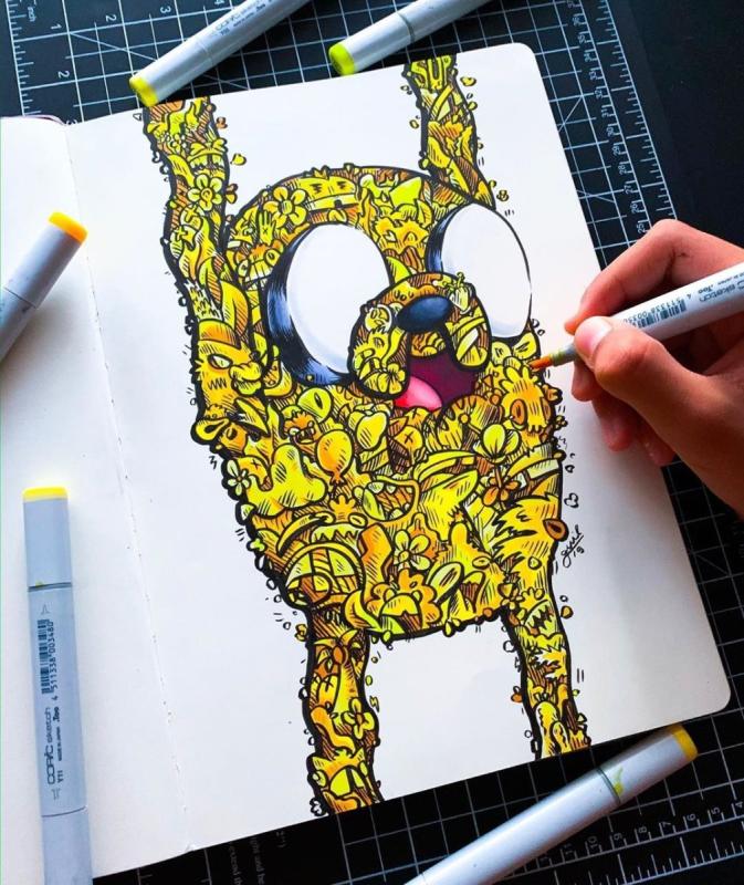 Рисунки маркерами