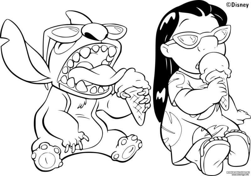 Лило и Стич чб