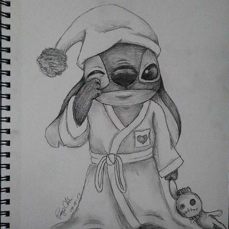 Стич простым карандашом