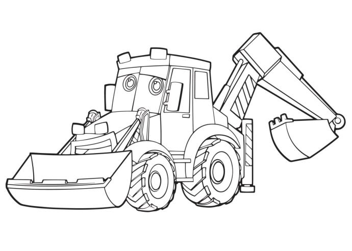 Экскаватор вид сбоку