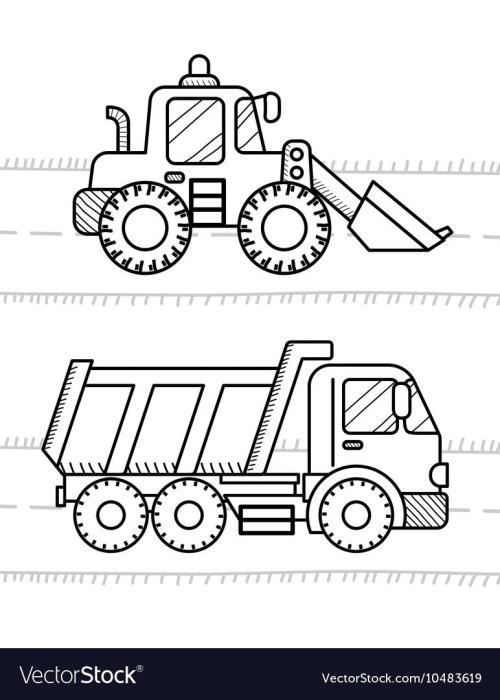 Бульдозер мультяшный