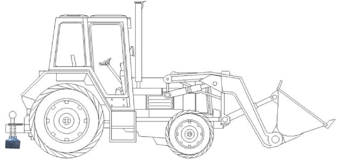 Трактор JCB раскраска