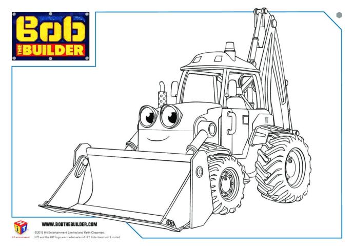 Трактор Катерпиллер раскраска