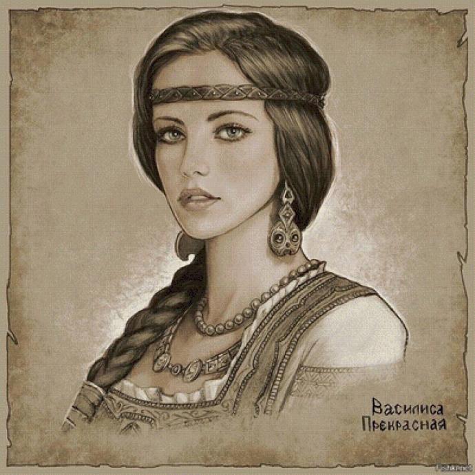 Девушка в кокошнике вектор