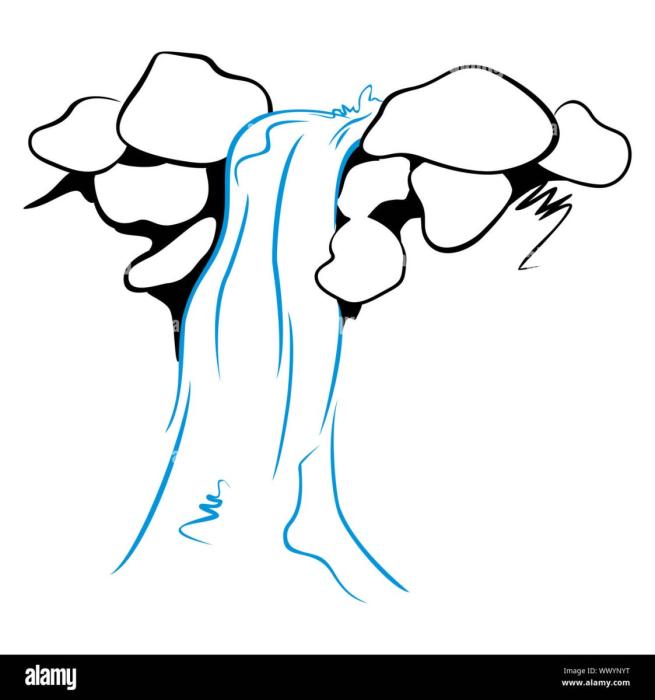 Водопад контур