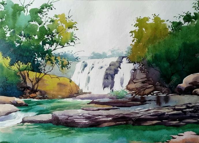 Пейзажи природы карандашом