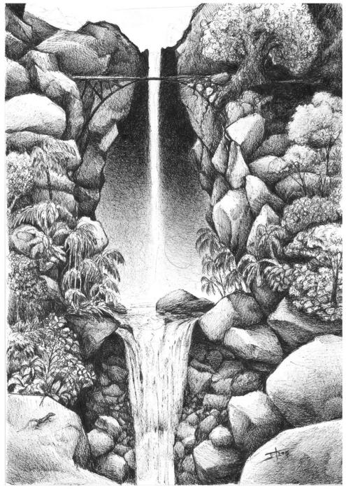 Водопад контур